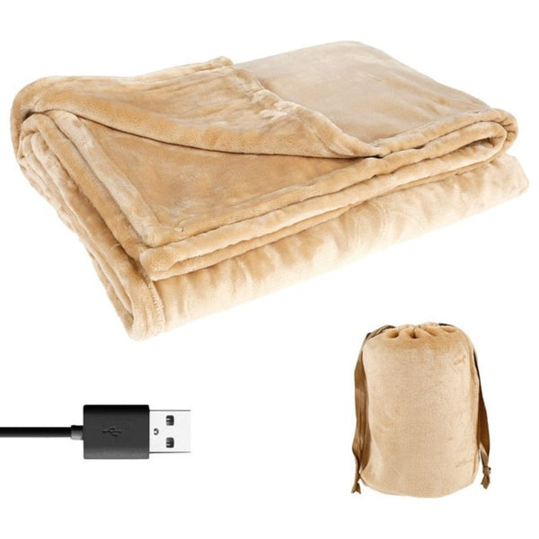 Kramano™ Koc grzewczy z flaneli na USB – dla dwóch osób