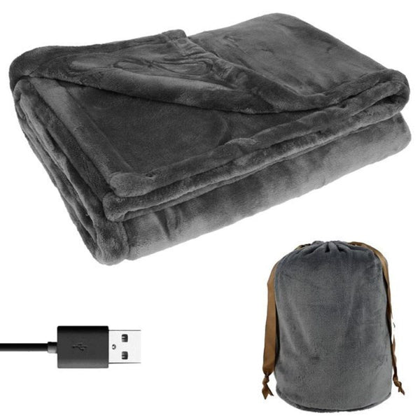 Kramano™ Koc grzewczy z flaneli na USB – dla dwóch osób