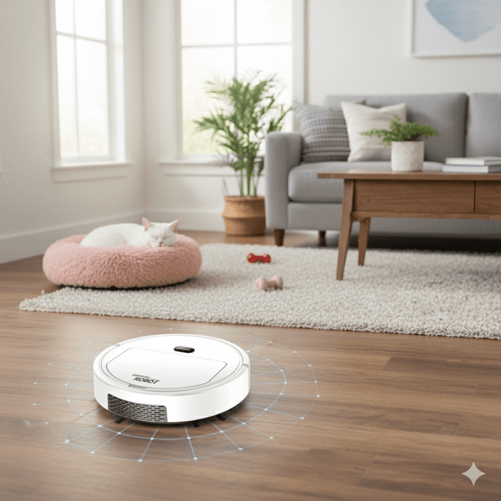 Kramano™ Cichy robot sprzątający z filtrem HEPA i obsługą jednym przyciskiem