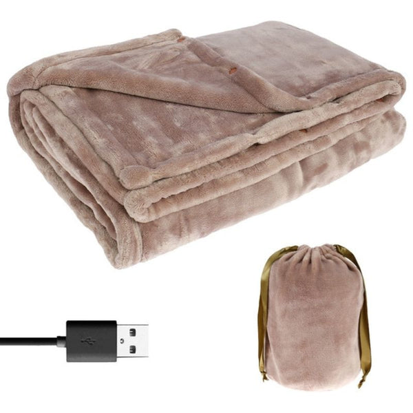 Kramano™ Koc grzewczy z flaneli na USB – dla dwóch osób