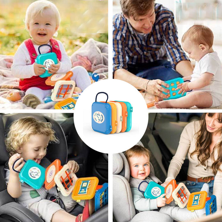 Kramano™ Kostka sensoryczna Montessori 7 w 1 dla dzieci od 1 do 3 lat