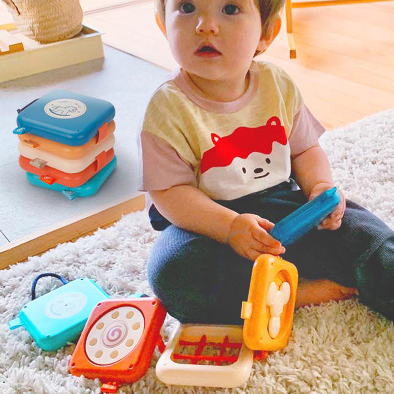 Kramano™ Kostka sensoryczna Montessori 7 w 1 dla dzieci od 1 do 3 lat