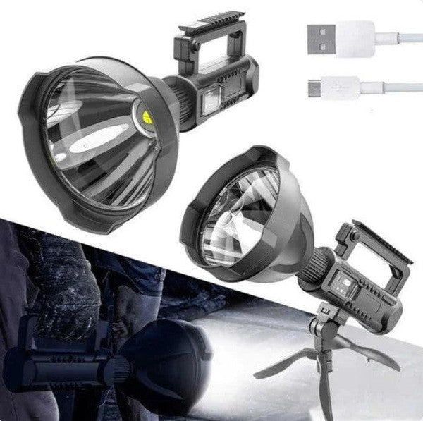 Bardzo mocna latarka LED z powerbankiem 8000 mAh i IPX5