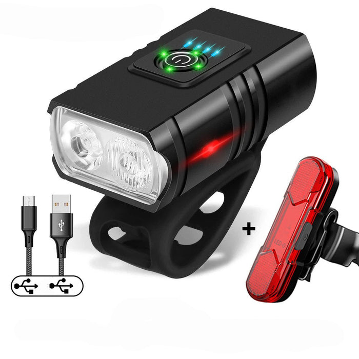 Kramano™ Zestaw lampek rowerowych przód i tył 1000 lumenów na USB