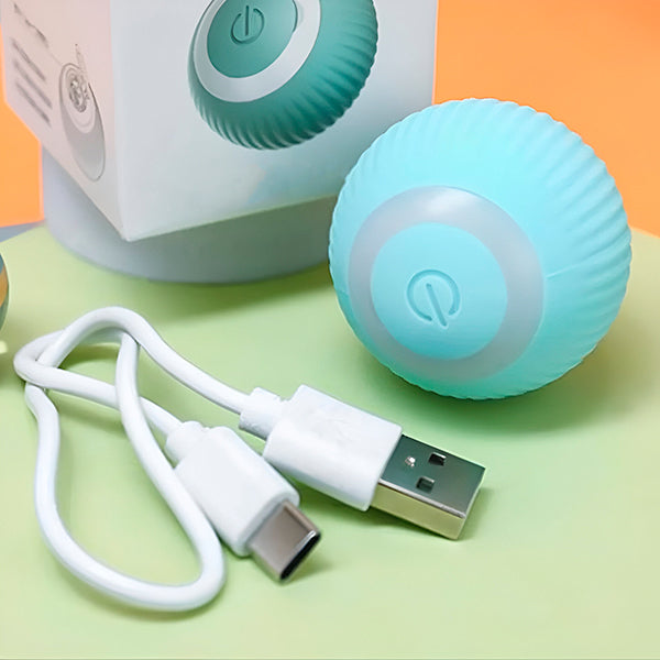 Automatyczna piłka dla psa i kota, ładowana przez USB
