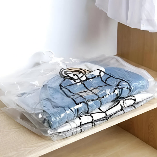 Wiszące worki próżniowe na ubrania do szafy, zestaw 4 szt.