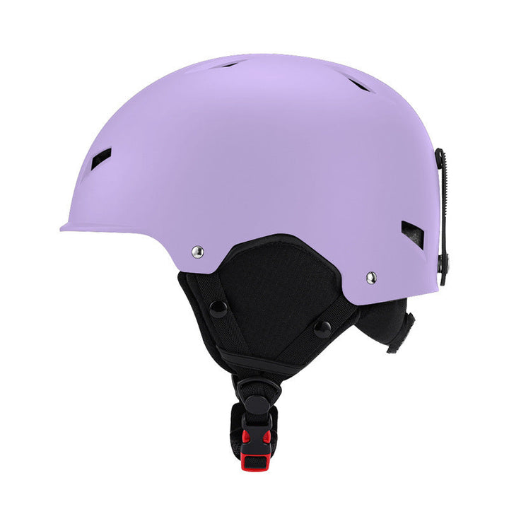 Kask narciarski z pełną osłoną, miękką wyściółką i pod gogle