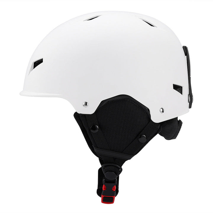 Kask narciarski z pełną osłoną, miękką wyściółką i pod gogle