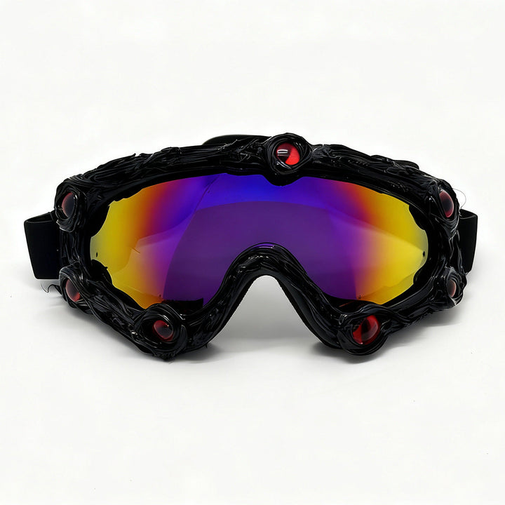 Futurystyczne damskie gogle narciarskie z filtrem UV pod kask