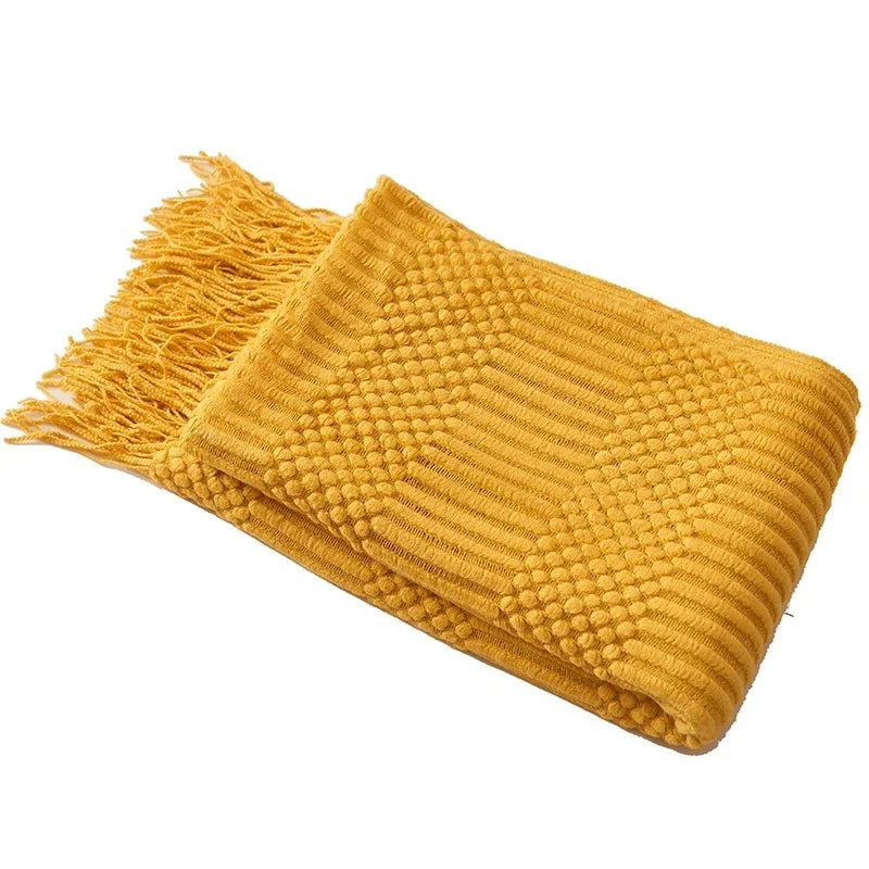 Kramano™ Koc z grubym splotem w stylu skandynawskim, miękki jak kaszmir