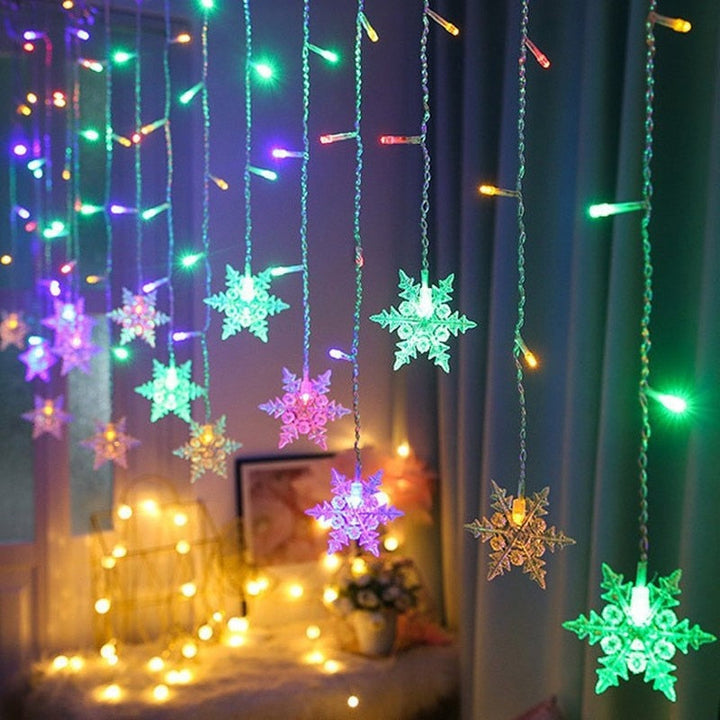 Kramano™ Lampki LED w kształcie śnieżynek na choinkę i do okna