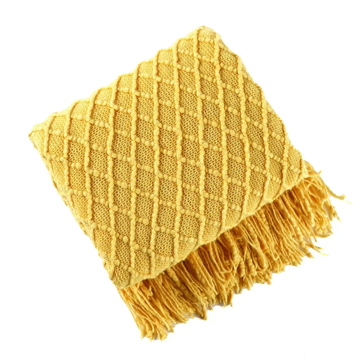 Kramano™ Koc z grubym splotem w stylu skandynawskim, miękki jak kaszmir