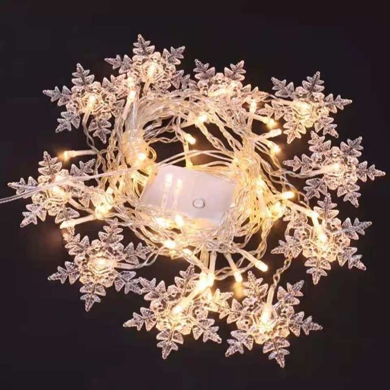 Kramano™ Lampki LED w kształcie śnieżynek na choinkę i do okna