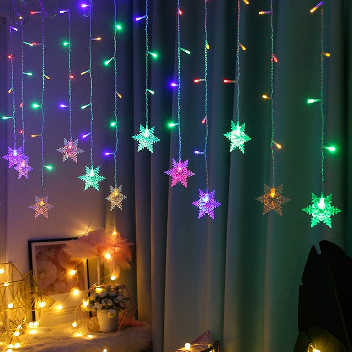 Kramano™ Lampki LED w kształcie śnieżynek na choinkę i do okna