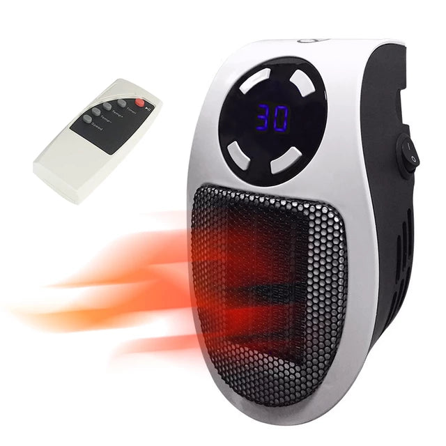 Kramano™ Grzejnik do gniazdka z wyświetlaczem LED i pilotem
