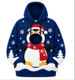 Bluza świąteczna z kotem w przedniej kieszonce
