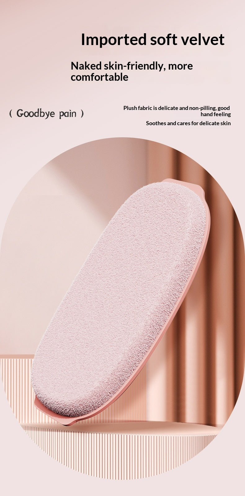 Różowy pas rozgrzewający z króliczkiem zapięty na brzuchu