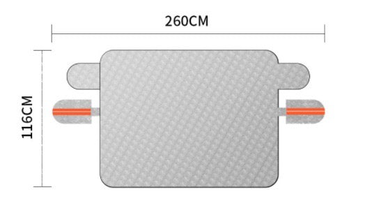 Kramano™ Magnetyczna osłona na całą szybę i lusterka, 225 x 110 cm