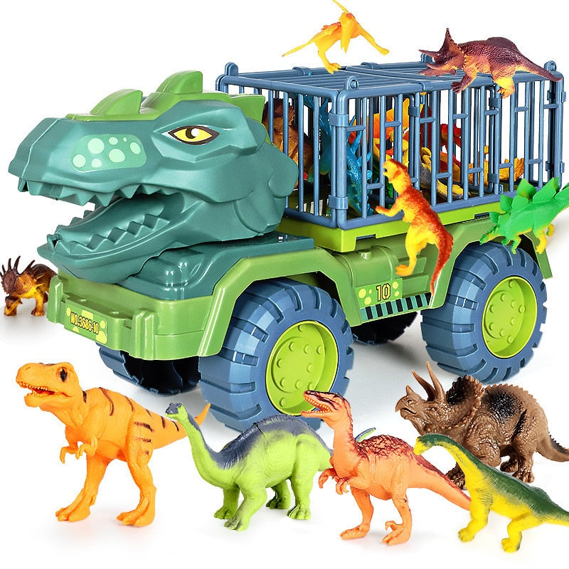 Ciężarówka z dinozaurami – zestaw z realistycznymi figurkami