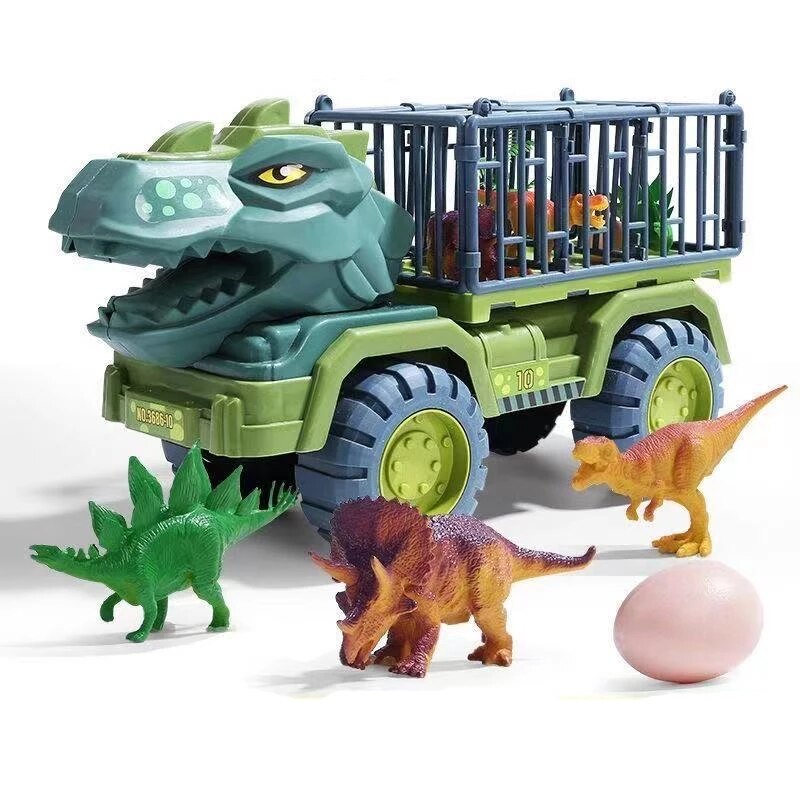 Ciężarówka z dinozaurami – zestaw z realistycznymi figurkami