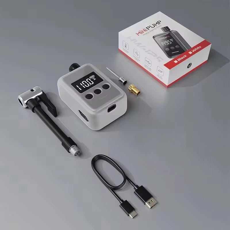 Elektryczna mini pompka rowerowa z cyfrowym manometrem