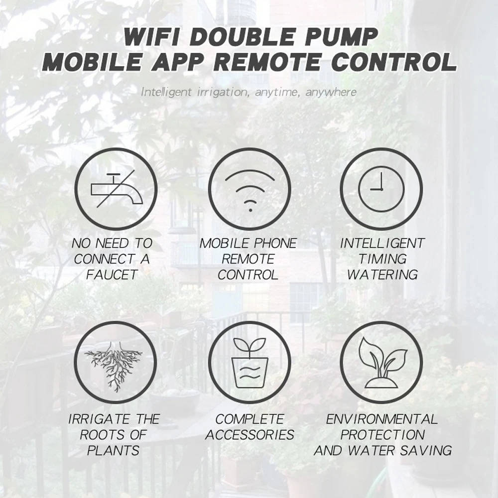 Kramano™ Inteligentny system nawadniania Wi-Fi do 20 doniczek
