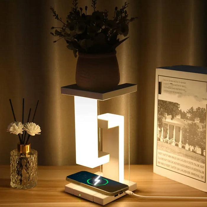 Kramano™ Lewitująca lampka biurkowa z ładowarką bezprzewodową 10 W