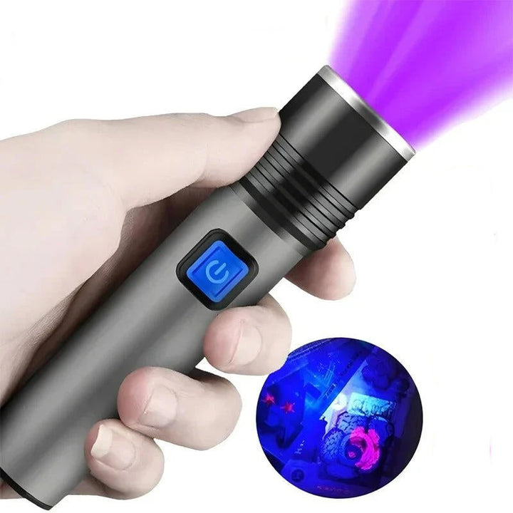 Kramano™ Latarka UV 395 nm z zoomem do wykrywania plam po zwierzętach