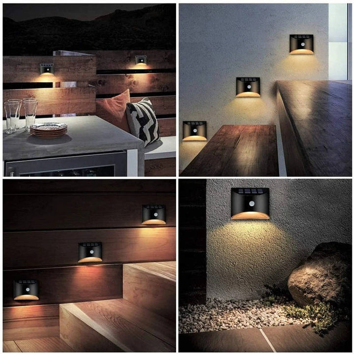 Solarna lampa schodowa z czujnikiem ruchu na płot