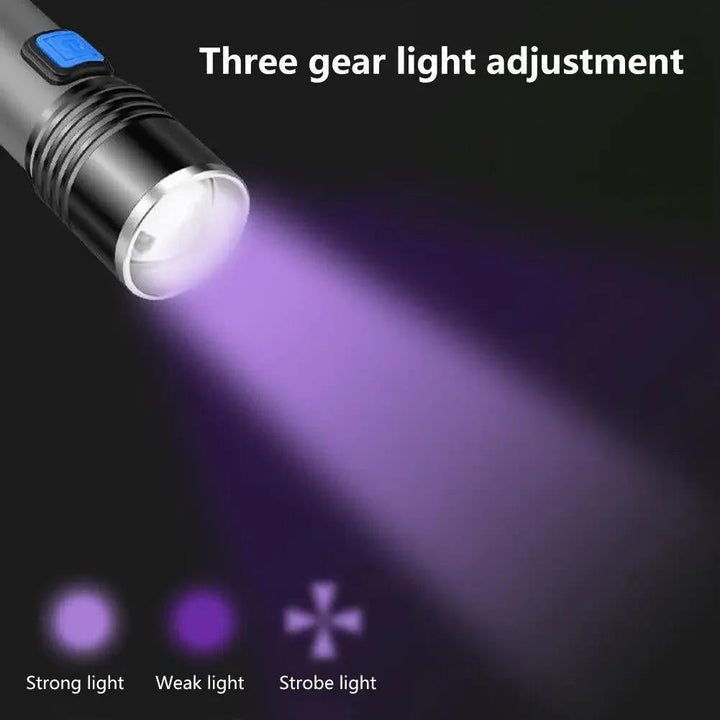 Kramano™ Latarka UV 395 nm z zoomem do wykrywania plam po zwierzętach