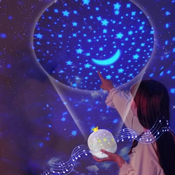 Kramano™ Obrotowa lampka projektor gwiazd dla dzieci z pilotem