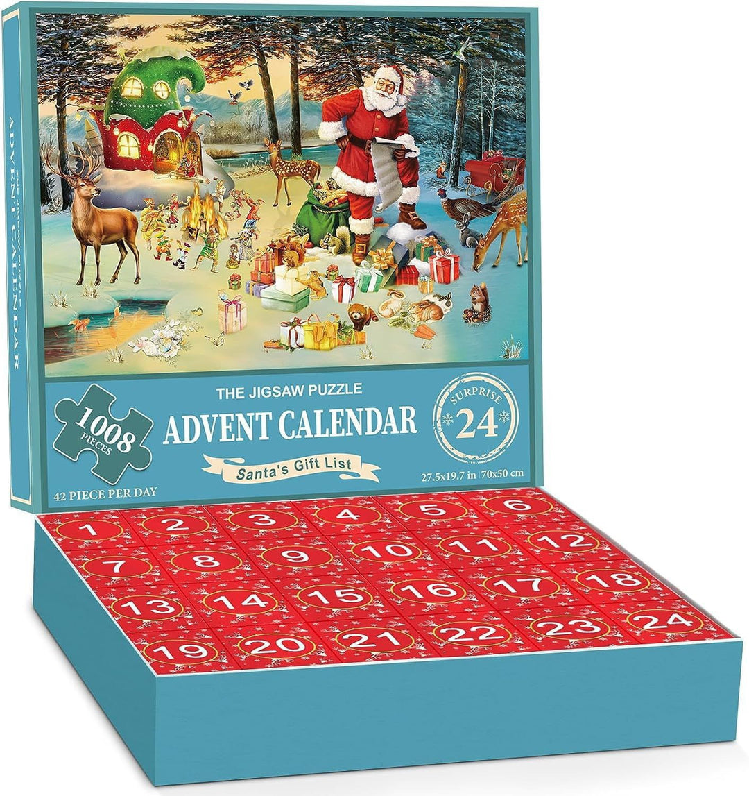 Kalendarz adwentowy z puzzlami w pudełkach
