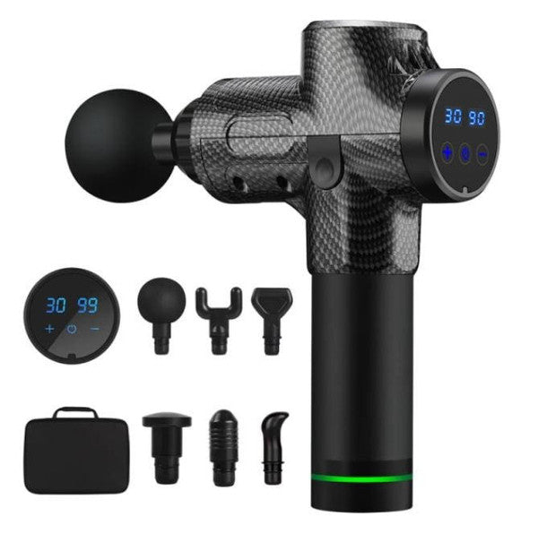 Kramano™ Pistolet do masażu z 6 końcówkami, 20 prędkościami i ekranem LCD
