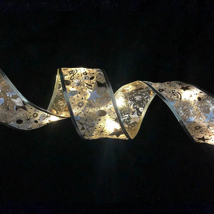 Kramano™ Dwuwarstwowa wstążka świąteczna z 50 lampkami LED