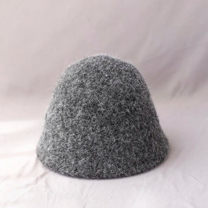 Damski wełniany kapelusz bucket hat w stylu vintage