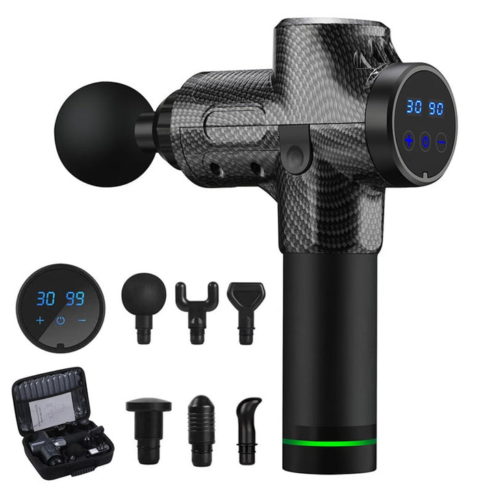 Kramano™ Pistolet do masażu z sześcioma końcówkami i ekranem LCD