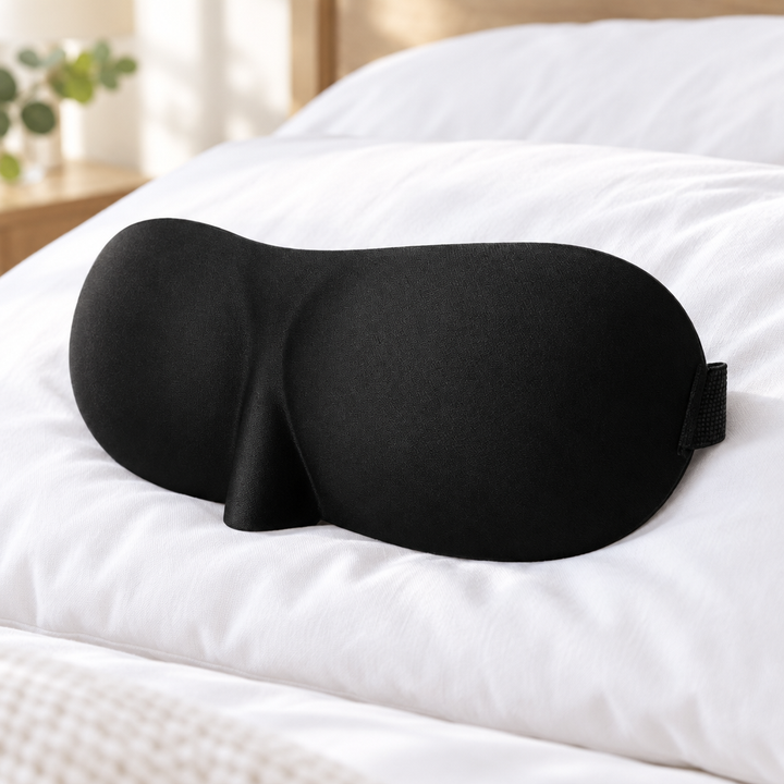 Profilowana maska do spania 3D, zaciemniająca, z regulacją