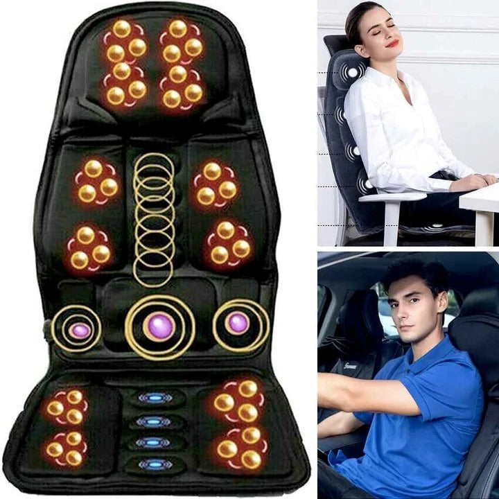 Kramano™ Mata masująca shiatsu na całe plecy z grzaniem i karkiem