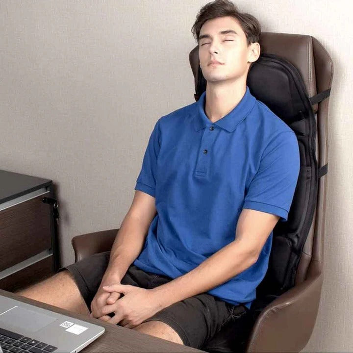 Kramano™ Mata masująca shiatsu na całe plecy z grzaniem i karkiem