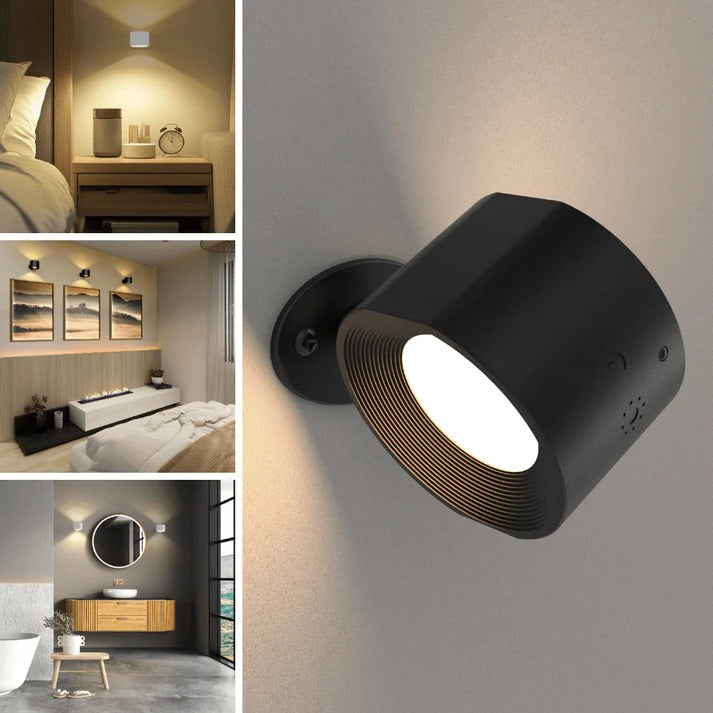 Akumulatorowa lampka ścienna LED z magnetycznym uchwytem 360°