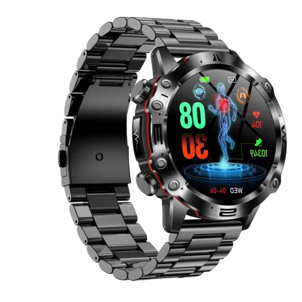 Kramano™ Smartwatch z rozmowami Bluetooth, krokomierzem i trybami sportowymi