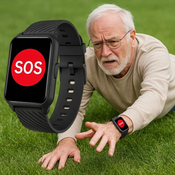 Kramano™ Smartwatch dla seniora z wykrywaniem upadku, GPS i SOS