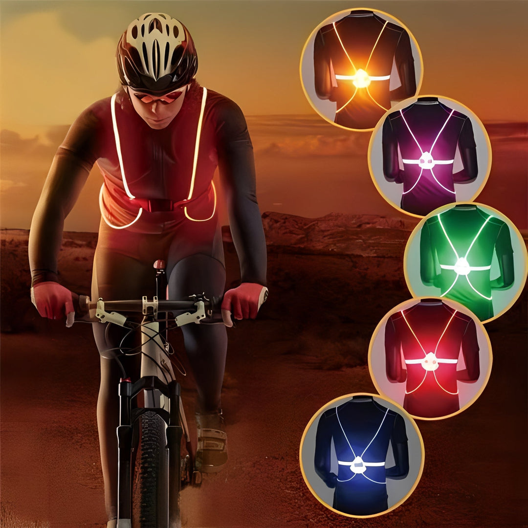 Kramano™ Kamizelka odblaskowa LED z widocznością 360° do biegania i na rower