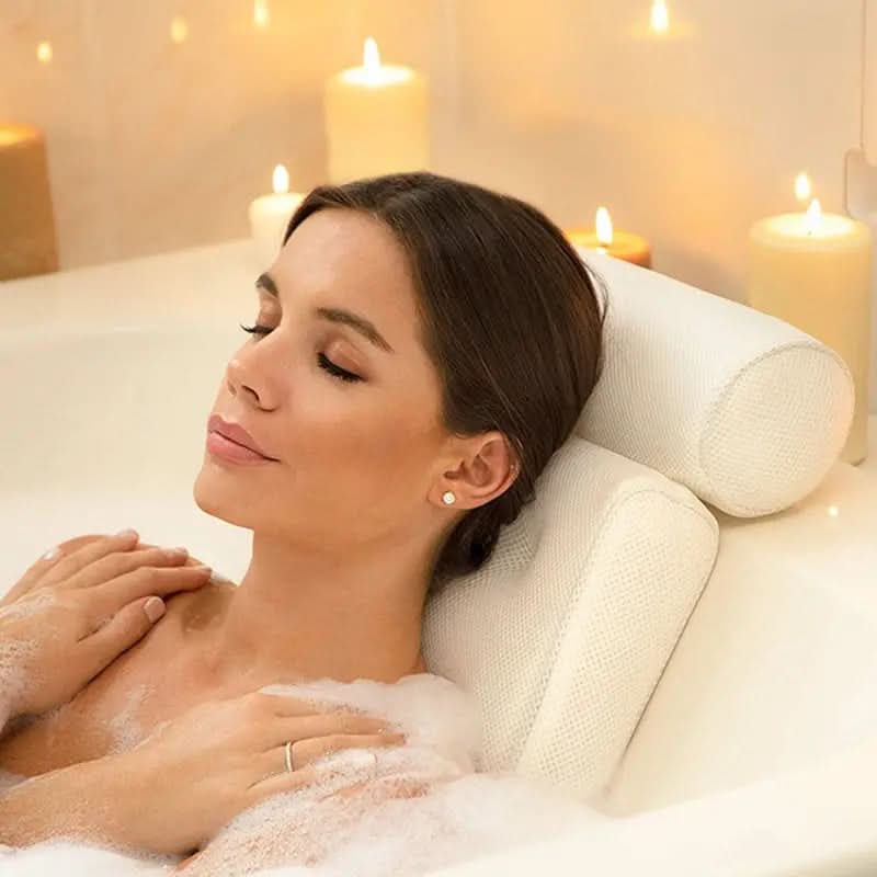 Ergonomiczna poduszka do wanny z oddychającej siatki 4D