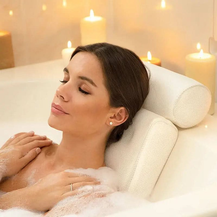 Ergonomiczna poduszka do wanny z oddychającej siatki 4D
