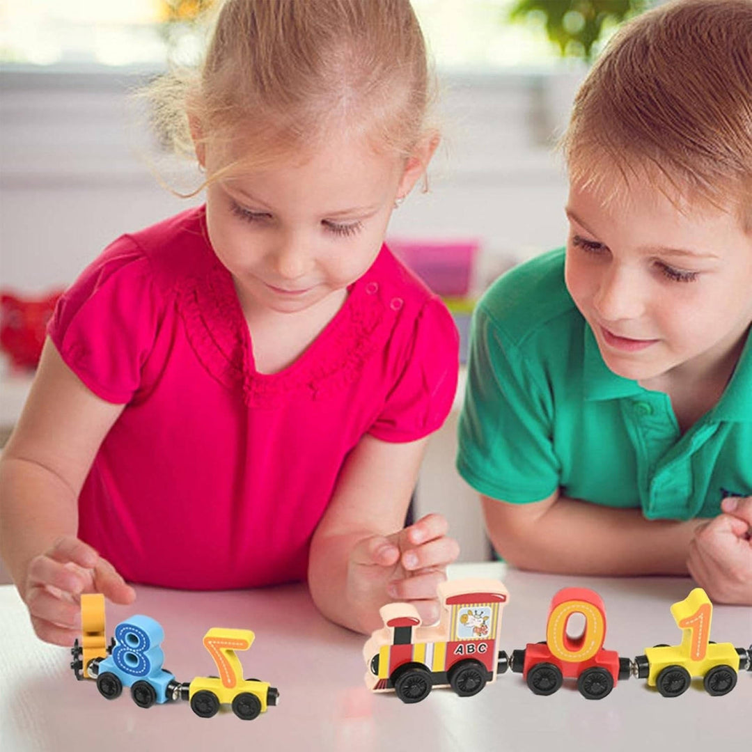 Kramano™ Magnetyczny drewniany pociąg z cyferkami dla dzieci 3–6 lat