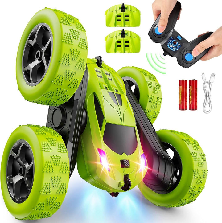 Auto kaskaderskie RC z obrotami 360° i dwoma akumulatorami