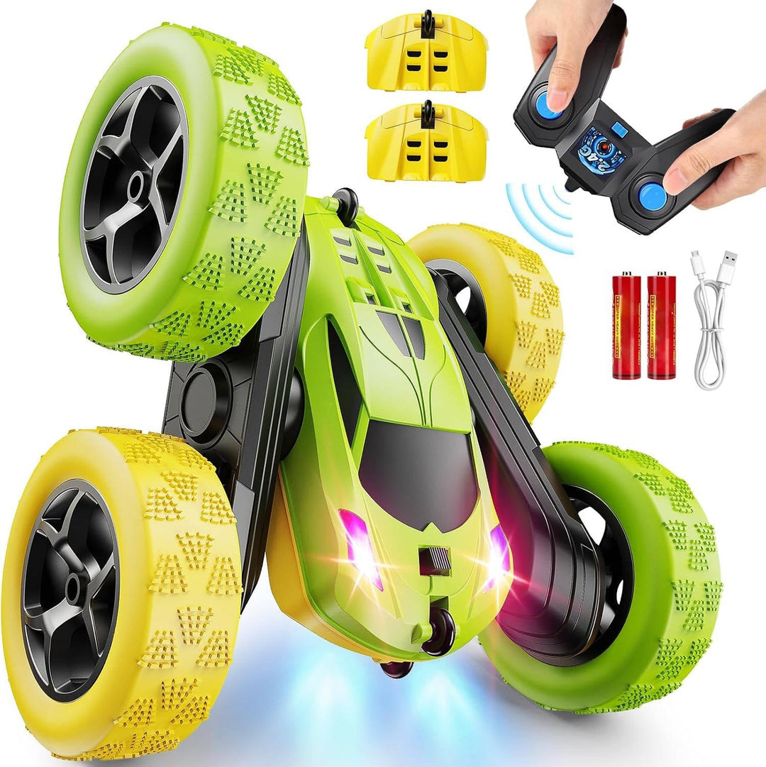 Auto kaskaderskie RC z obrotami 360° i dwoma akumulatorami
