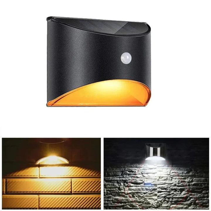 Solarna lampa schodowa z czujnikiem ruchu na płot