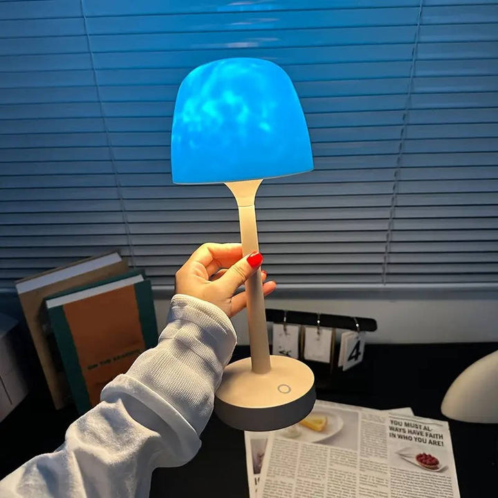 Bezprzewodowa lampka projektor z efektem wody i pilotem, 16 kolorów